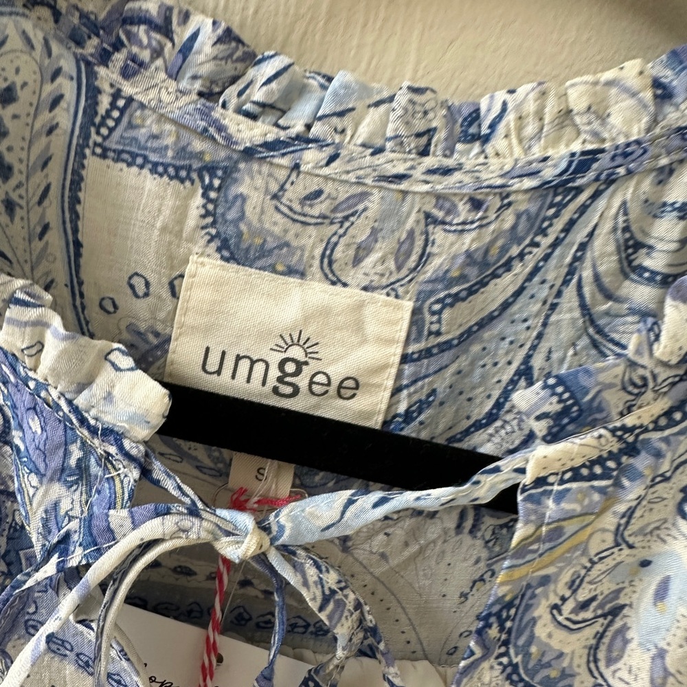 Umgee Blue and Cream Paisley Midi Dress NWT - Picture 7 of 7
